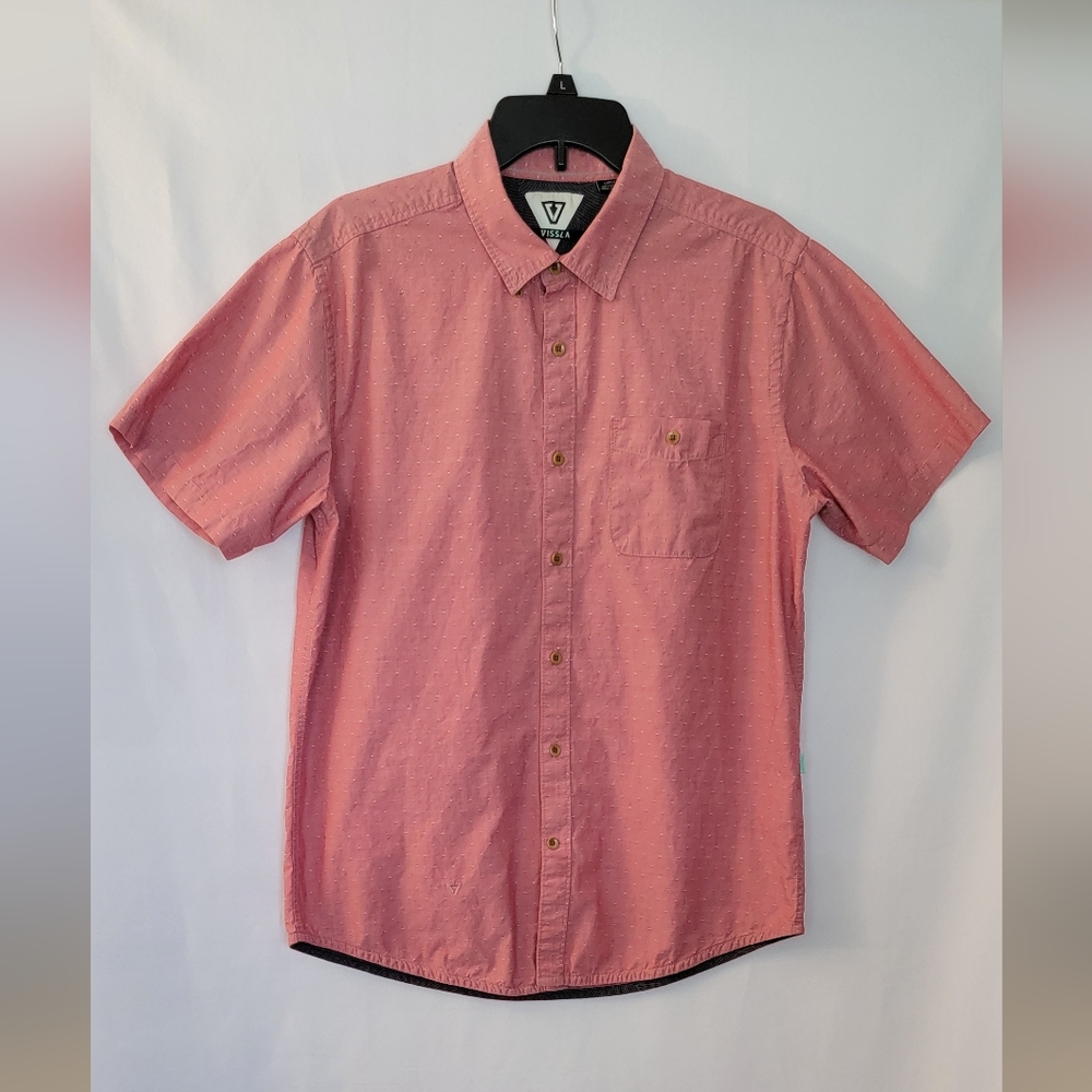 VISSLA Pink Short Sleeve Shirt Size L